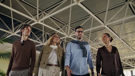 group of friends walking together