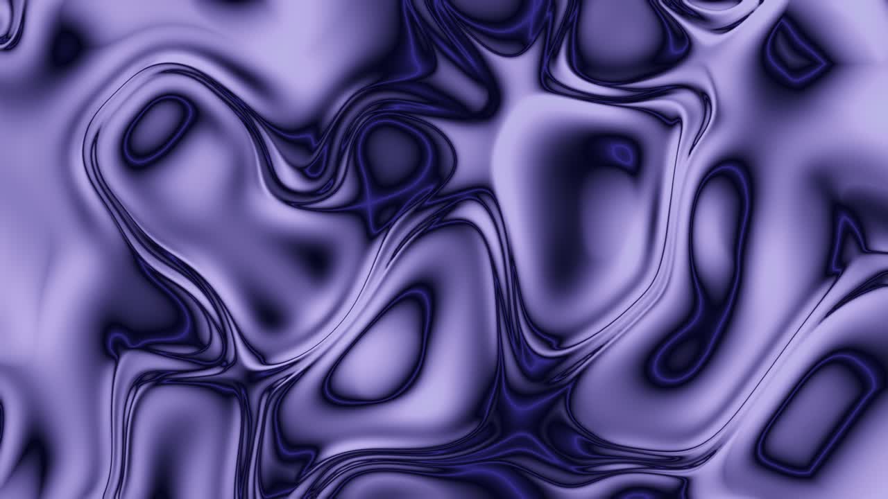 Sfondo 4K astratto con flusso di superficie liquida di metallo, lega di mercurio fluida. Metalli, materiali chimici oleosi in fusione. Sfondo con texture lucida effetto seta satinata. Elemento in loop.