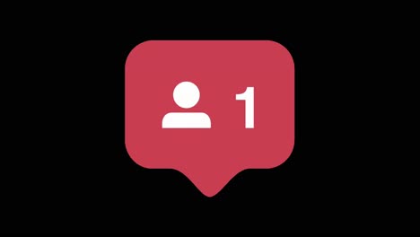 instagram follow notification social media animation black screen 4k