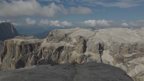 aerial view: dolomites in val gardena, italy