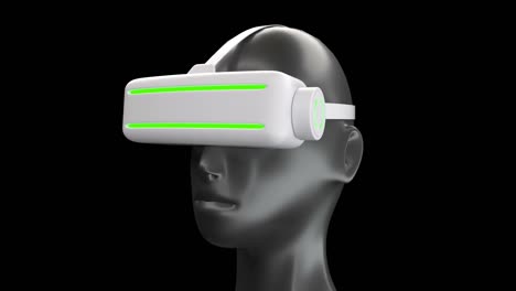 casco gafas de realidad virtual en estilo 3d moderno tecnología de realidad aumentada vr capaz de bucle 4k sin problemas
