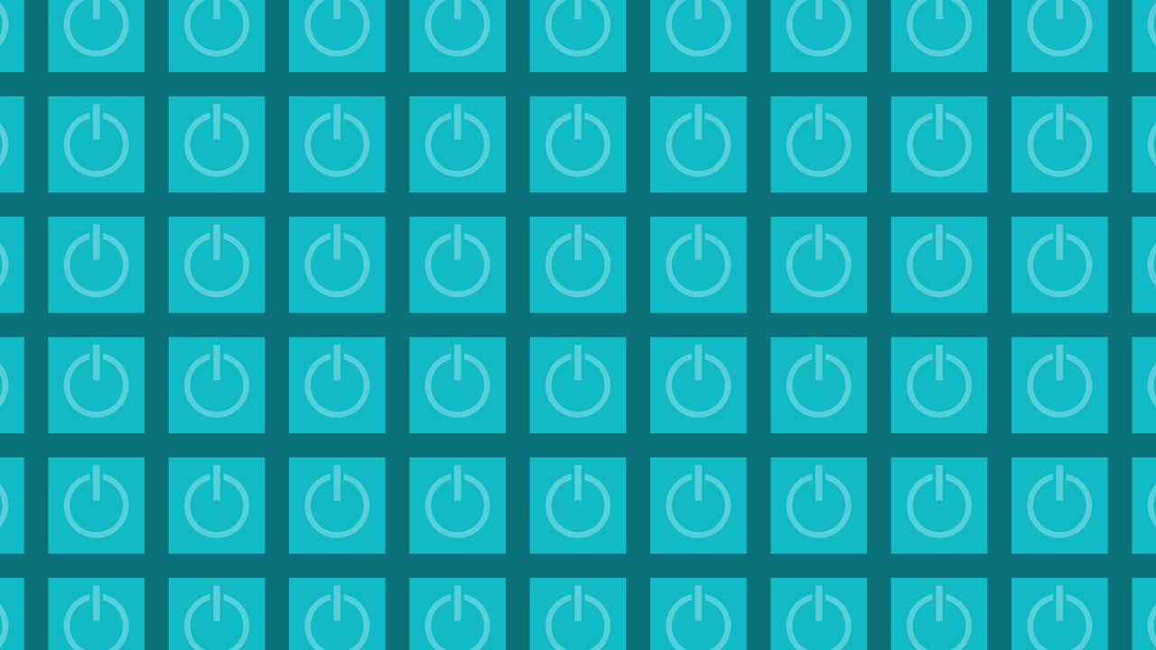 Teal Power Button Pattern