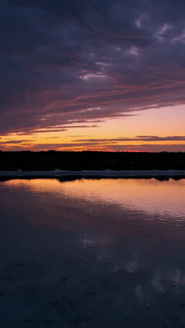 sunset reflection on water