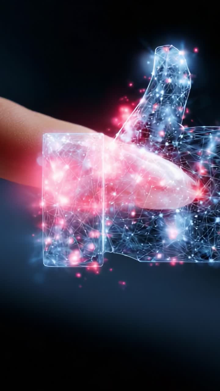 Conceptual Representation of a Digital Interaction, Featuring a Finger Engaging with a Futuristic Light-Emitting Object, Highlighting the Intersection of Technology and Human Touch in a Virtual Environment