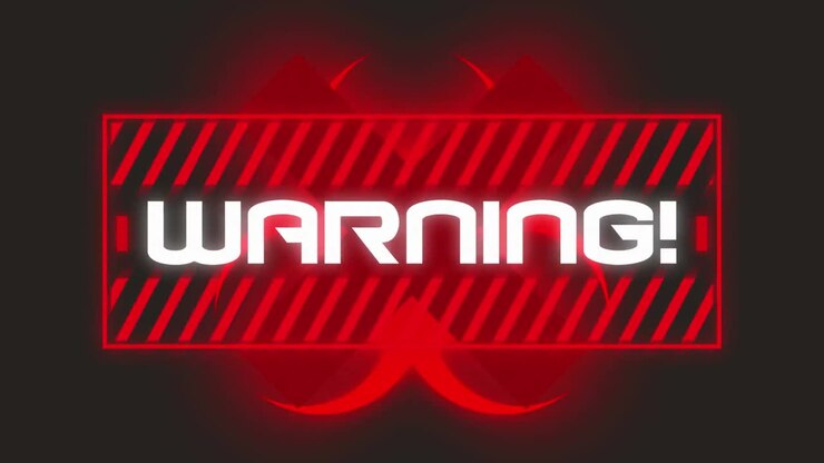 Animation of warning covid 19 text over black background