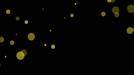 animation of light spots falling on black background