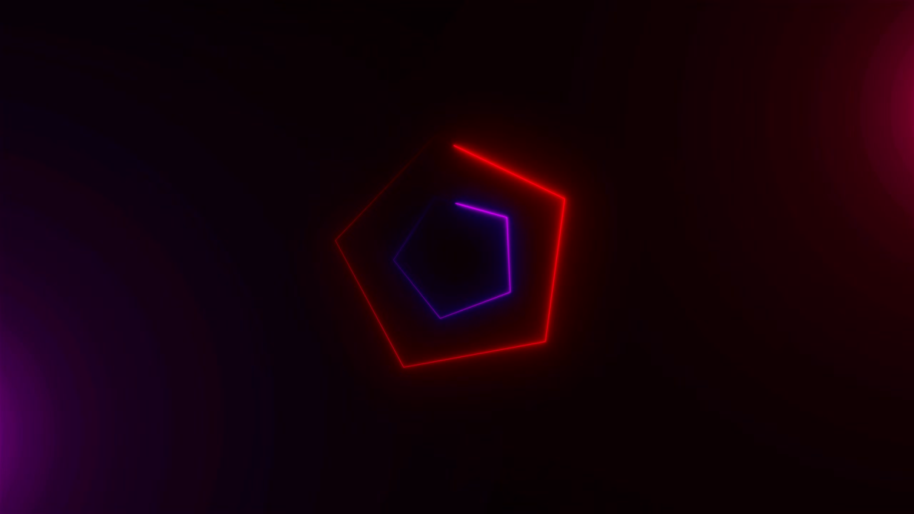 muchos triángulos de neón en el espacio, telón de fondo generado por computadora abstracta, renderizado en 3d