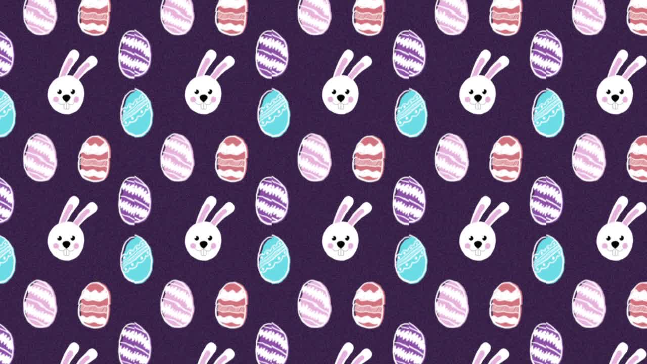Cute Easter Egg Pattern animation 4k