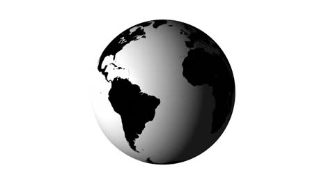 animación de lenguaje informático y globo giratorio contra fondo blanco