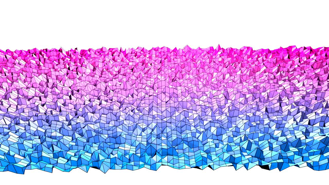4k 끔한 낮은 폴리 애니메이션 배경, 루프, 현대 그래디언트 색상과 함께 현대 기하학적 스타일의 완벽한 3d 애니메이션, 창의적인 간단한 배경, 빨간색 파란색 그래디엔트 색상