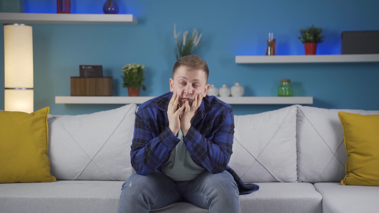 hombre de sueños felices.