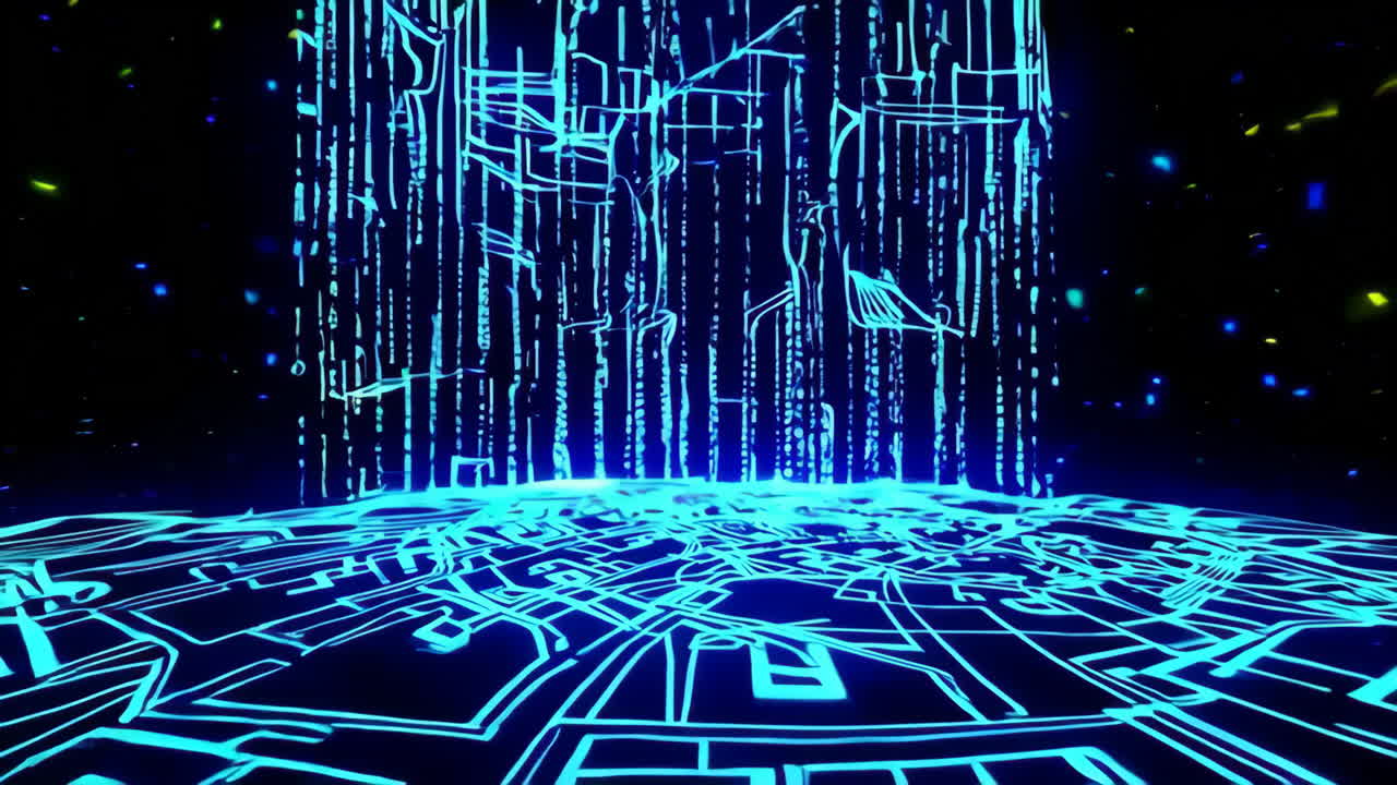 Abstract Cyberpunk Digital Art