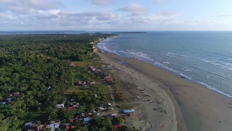 flying over playa la barra: natural beauty on the pacific coast of colombia