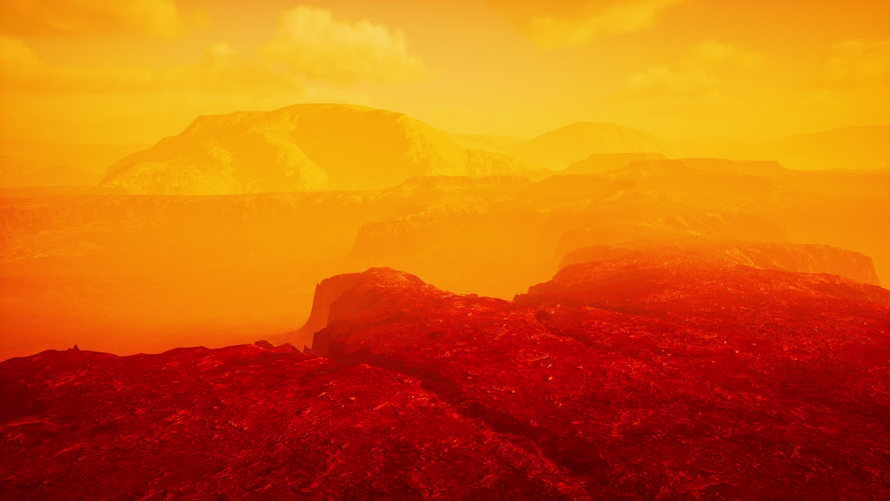 안개로 둘러싸인 환상적인 가을 풍경