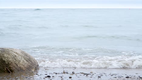 small waves breaking on a big lake