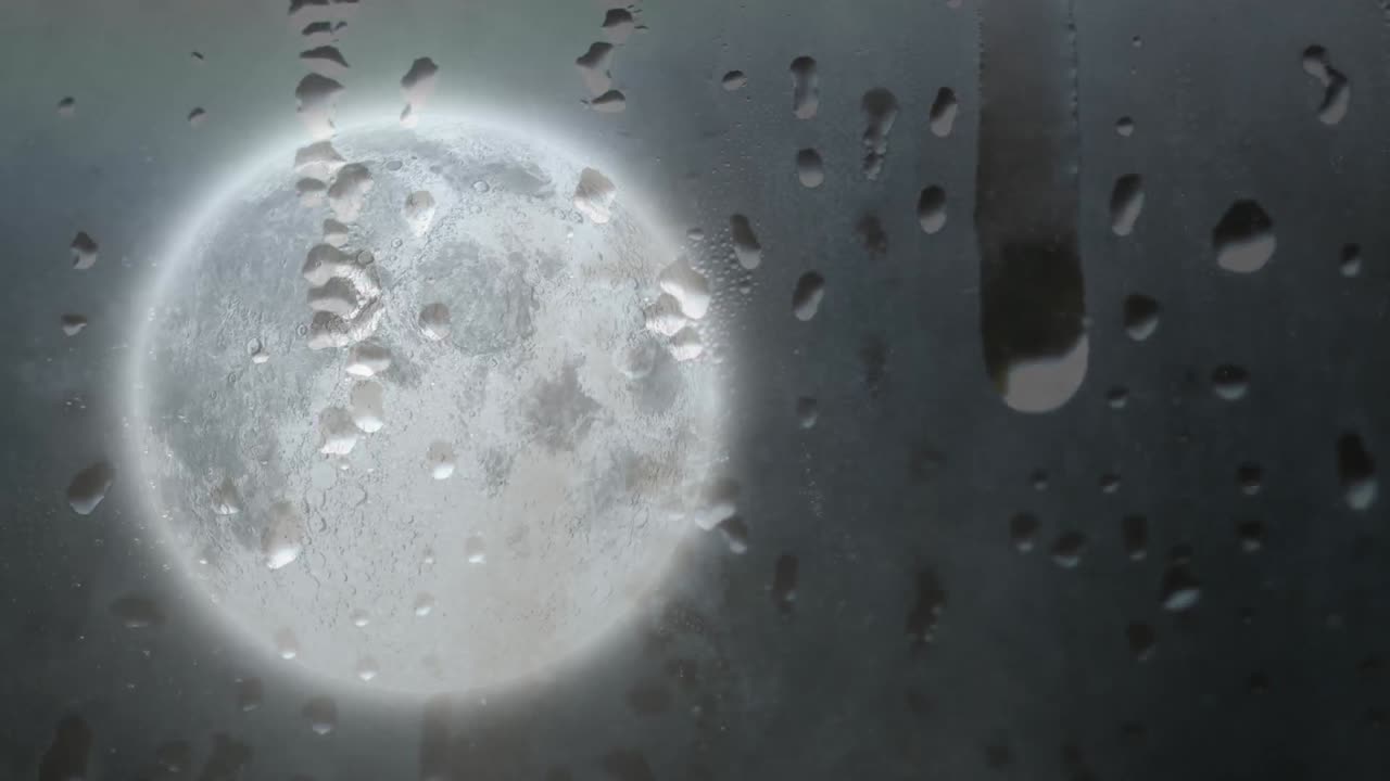 달과 연기 구름