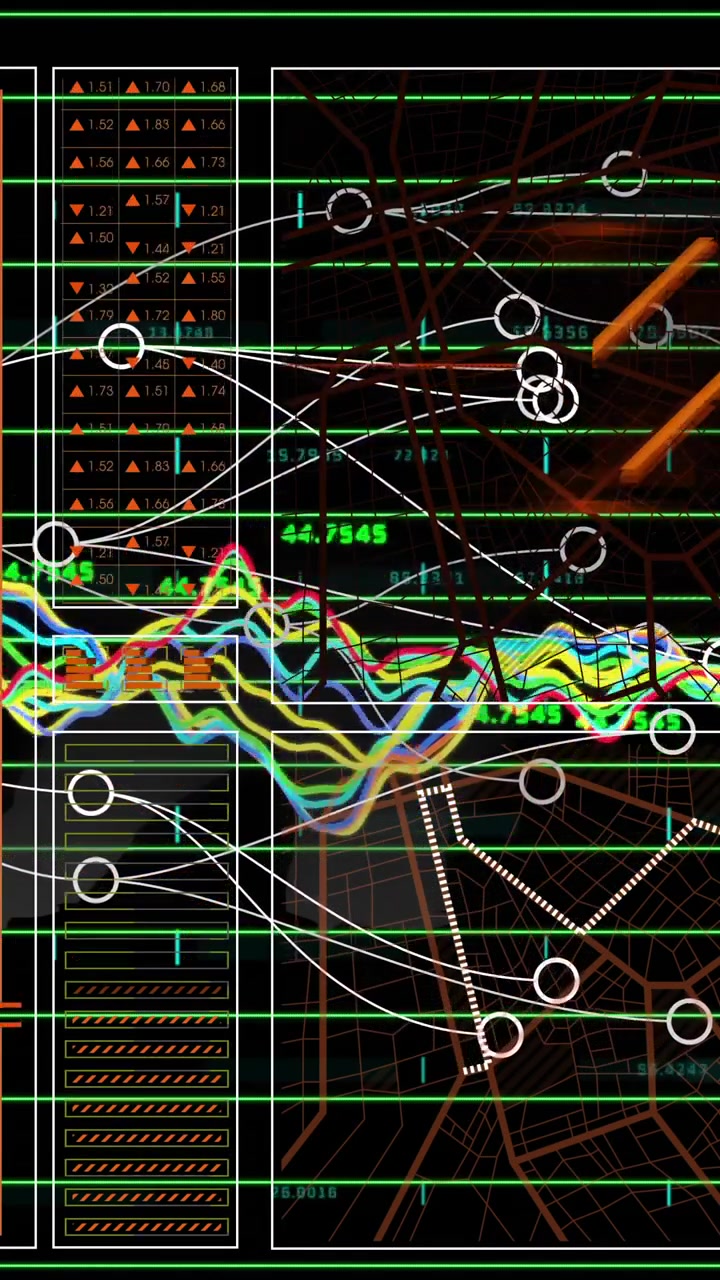 Creating animation of complex data visualization with graphs and charts on screen