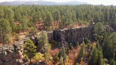 new mexico rock formation drone