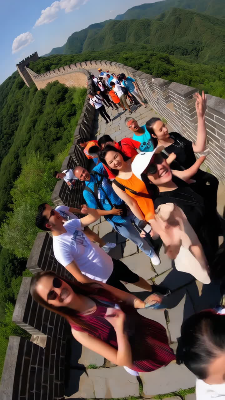 People Walking on the Great Wall of China