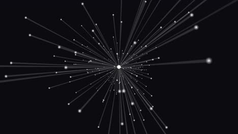 animación abstracta de haces que convergen a un solo punto