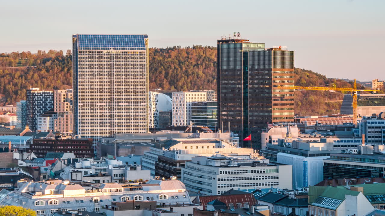 Iconic Landmarks With Modern Architecture In Oslo's City Skyline In Norway
