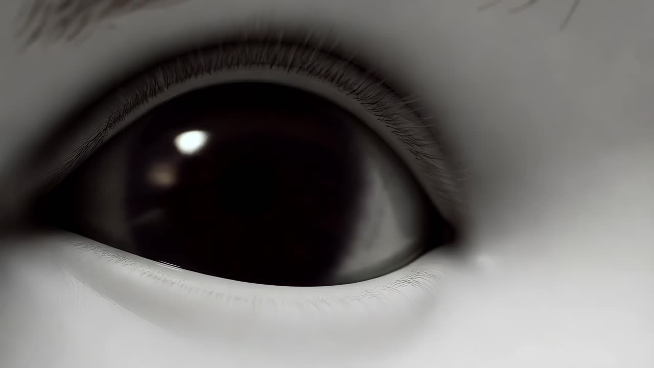 인간 눈의 클로즈업