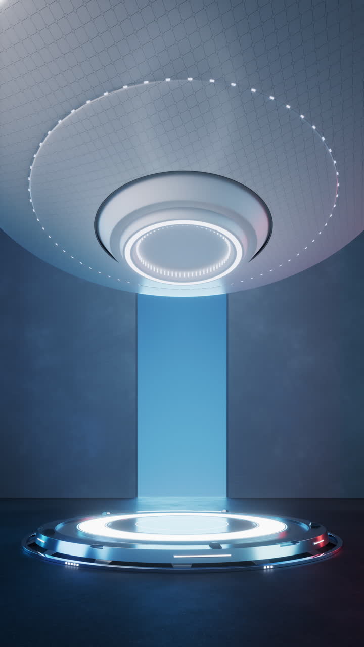 미래의 무대, 신호등, 3d 렌더링