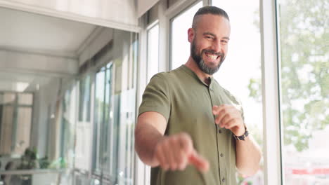 hombre de negocios, retrato feliz