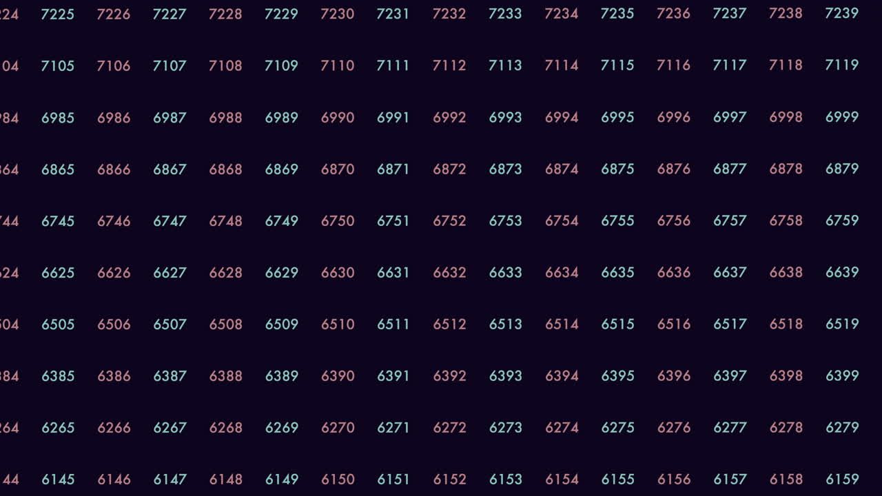código binario digital con números aleatorios de neón en la pantalla de la computadora