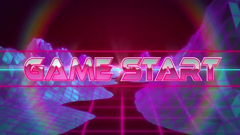 animación del inicio del juego sobre montañas digitales y halo