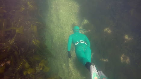 free diver in cold water quebec