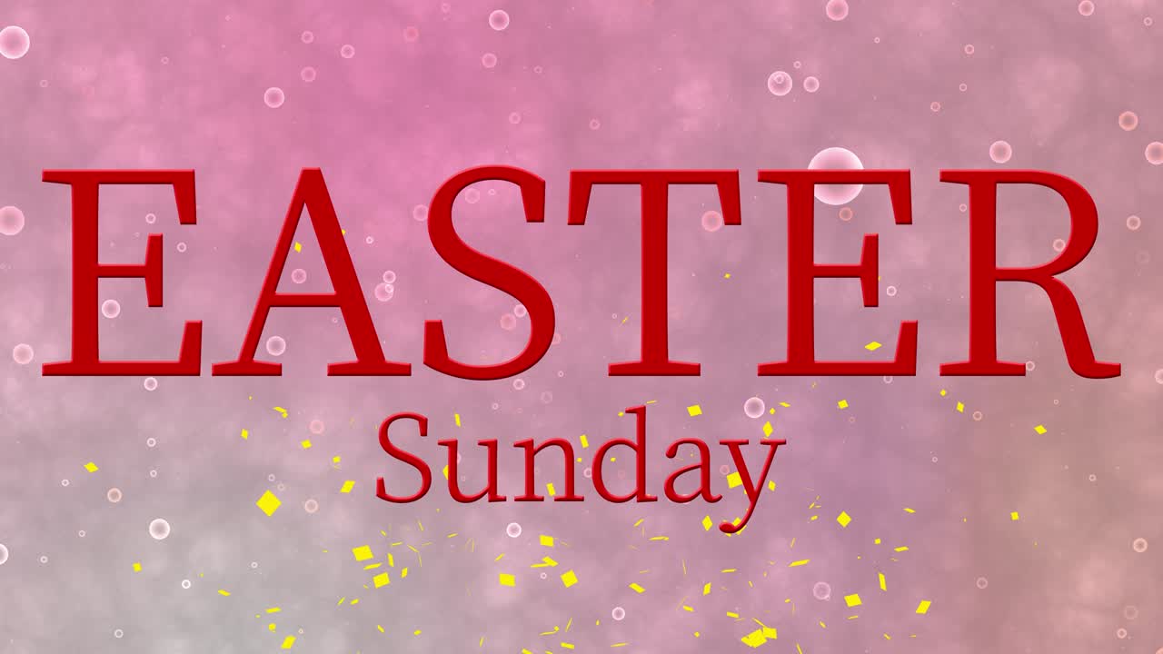 부활절 일요일 이벤트 텍스트 애니메이션 모션 그래픽