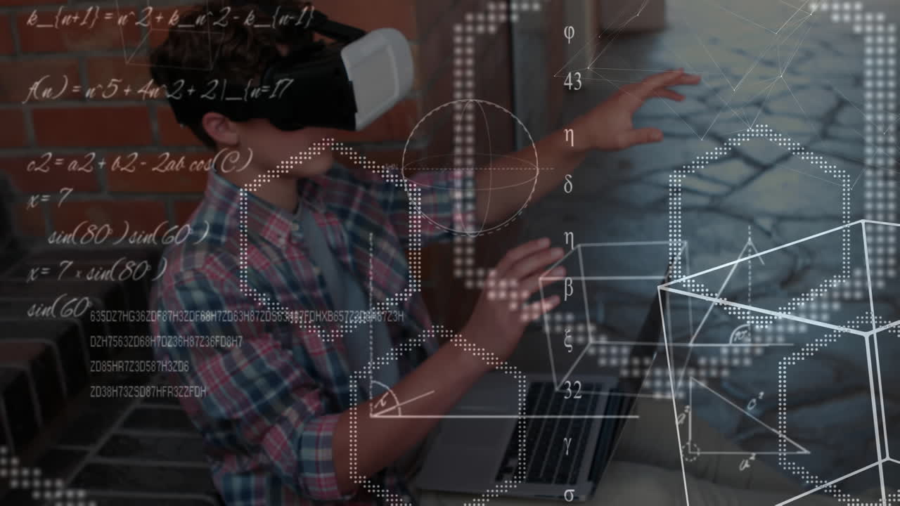 hombre usando la simulación vr y levantando la mano