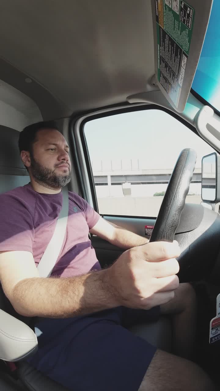 Man driving a car