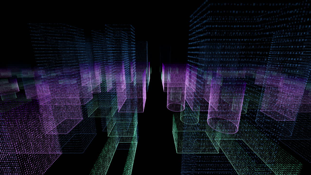 paisaje urbano digital abstracto