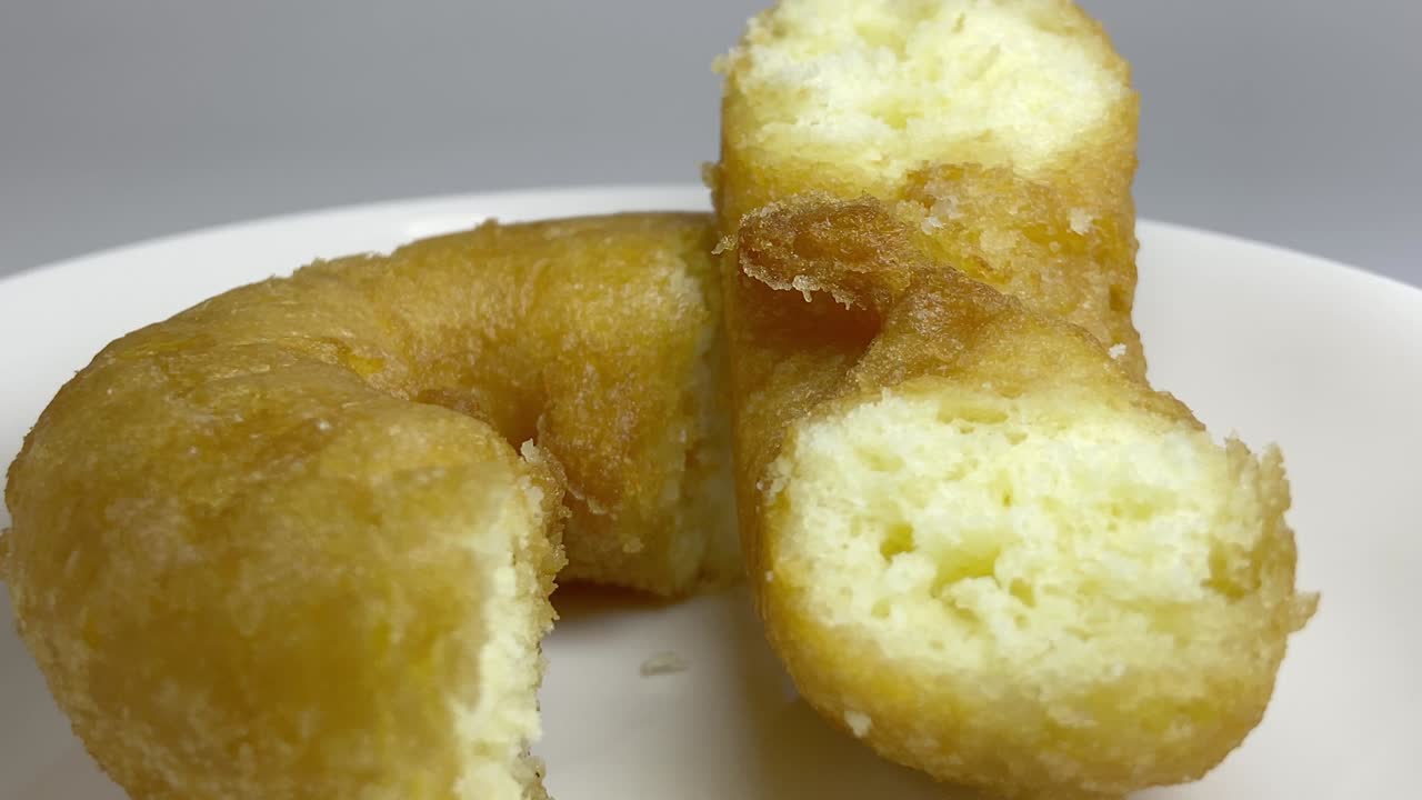 donut pequeño, video en primer plano