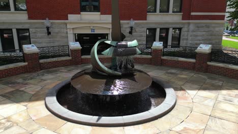 Low-orbit-of-Millennium-Fountain-outside-Clarksville-Courthouse