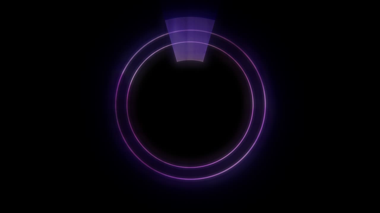 Ten Second Coundown Timer with Futuristic Colorful Glow Purple Digital HUD interface. Ten to Zero Count Down Clean Hi Tech Modern Digital Effect Counting Timer. Glowing violet countdown from 10 to 0.