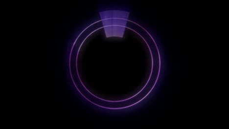 ten second coundown timer with futuristic colorful glow purple digital hud interface. ten to zero count down clean hi tech modern digital effect counting timer. glowing violet countdown from 10 to 0.