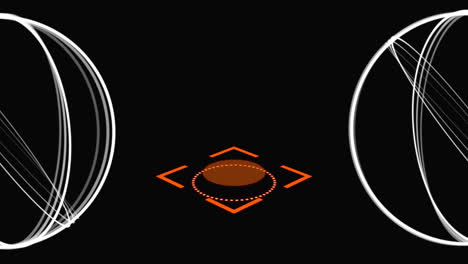 animation of scopes scanning and marker recording over black background