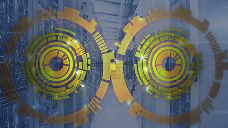 animación de ámbitos y procesamiento de datos a través de servidores informáticos