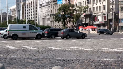 city video clip car traffic in kiev
