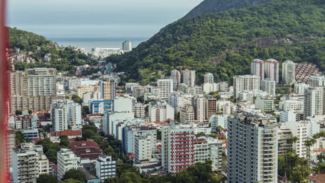 Lapso-De-Tiempo-Del-Paisaje-Urbano,-Río-De-Janeiro,-Brasil