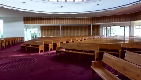 shot of religious chapel or funeral home for funeral service