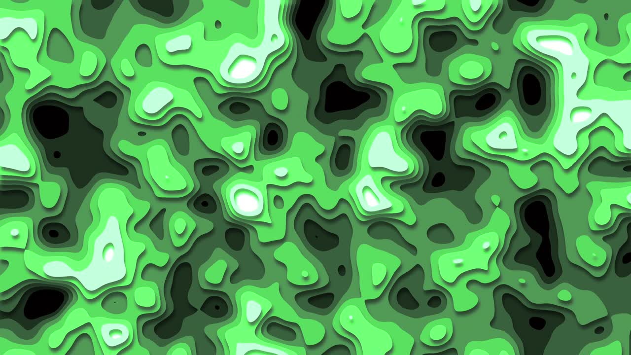 fondo de gráficos de movimiento con recorte de papel de capa verde