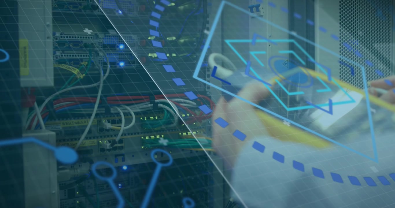 Animazione dell'elaborazione dati sui server