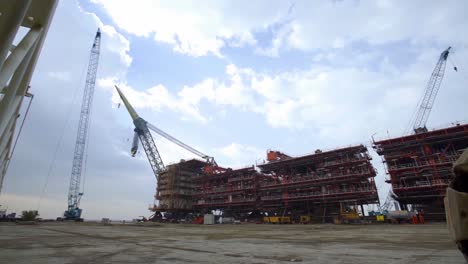 trawling through refinery pipes under construction