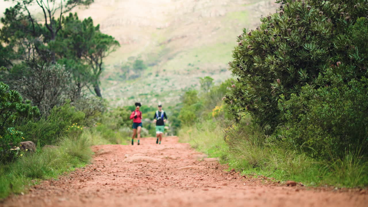 Trail Running in a Natural Landscape