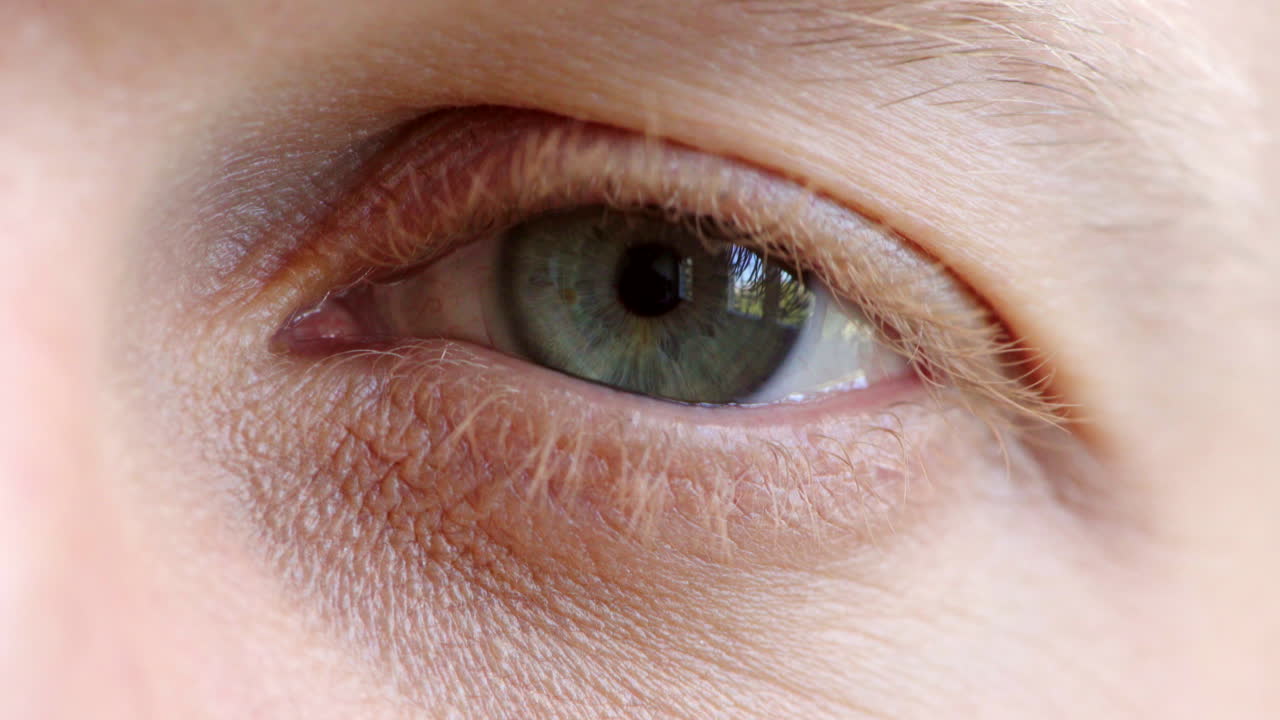 Closeup of man's eye showing awareness