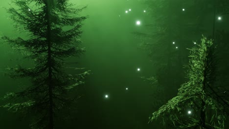 magical forest with sparkles